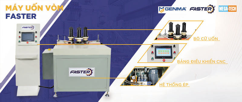 Máy uốn vòm nhôm CNC Faster