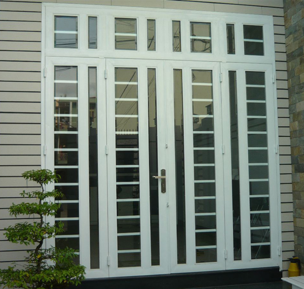 Mẫu cửa nhôm chia ô 2
