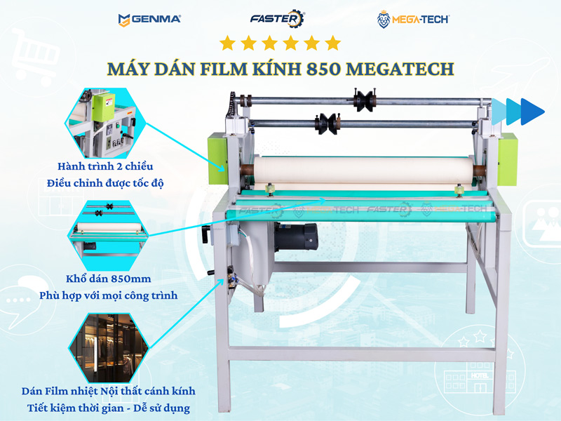 Máy dán film kính 850 Megatech 5