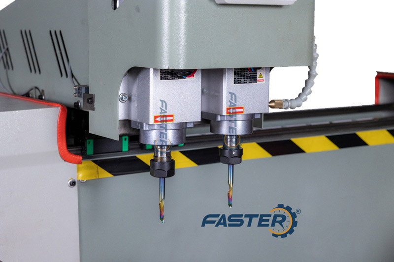 Máy khoan khóa nhôm 2 đầu Faster CNC 900 3