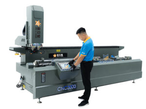 Máy khoan khóa nhôm 2 đầu Jinlixing CNC 3000 2