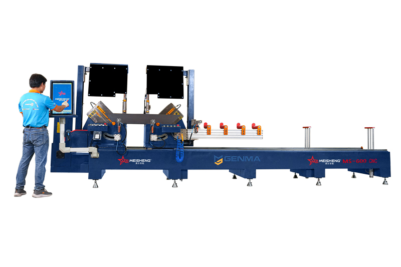 Máy cắt nhôm 2 đầu CNC ngoại tuyến Meisheng MS 600 CNC 13