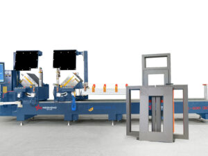 Máy cắt nhôm 2 đầu CNC ngoại tuyến Meisheng MS 600 CNC 4