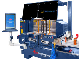 Máy cắt nhôm 2 đầu CNC ngoại tuyến Meisheng MS 600 CNC 3