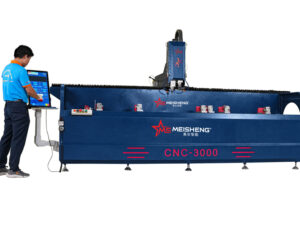 Máy khoan khóa nhôm 2 đầu CNC ngoại tuyến Meisheng 3000 8
