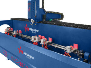 Máy khoan khóa nhôm 2 đầu CNC ngoại tuyến Meisheng 3000 1