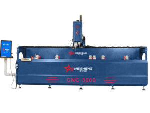 Máy khoan khóa nhôm 2 đầu CNC ngoại tuyến Meisheng 3000 2