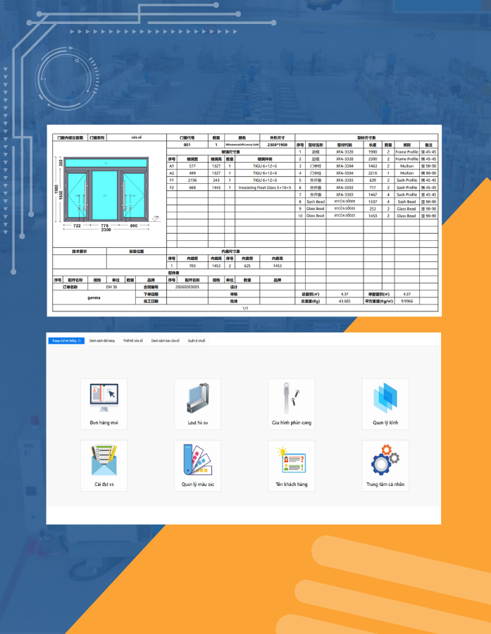 Phần mềm sản xuất cửa nhôm