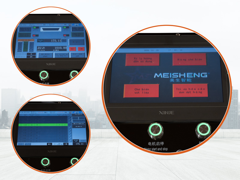 Máy cắt nhôm 2 đầu CNC Meisheng MS 550 CNC 5