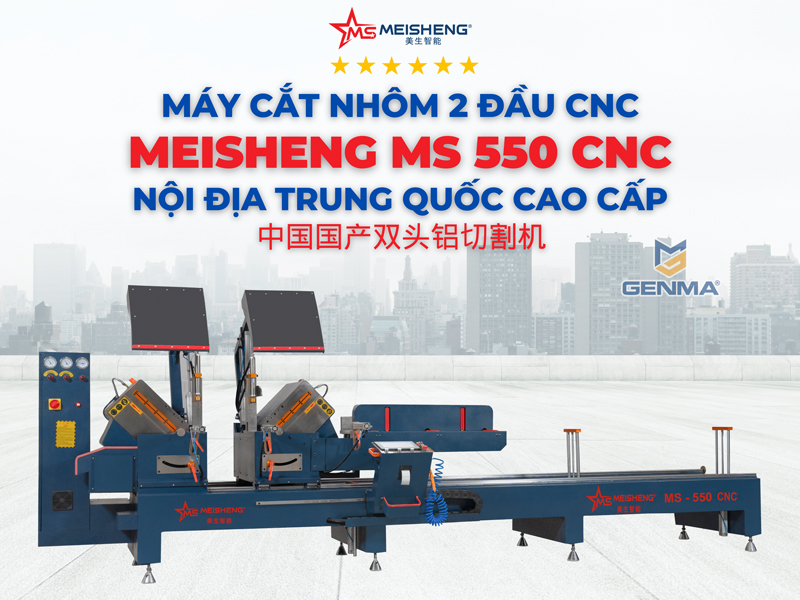 Máy cắt nhôm 2 đầu CNC Meisheng MS 550 CNC 6